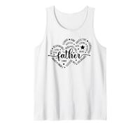 Padre Daddy Da Da Daddys Dads Bruhs Padres Hombres Corazón Amor Camiseta sin Mangas