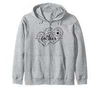 Padre Daddy Da Da Daddys Dads Bruhs Padres Hombres Corazón Amor Sudadera con Capucha