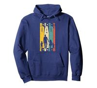 Padre de 3 Regalos de niños Best Dad Cubed Dad to The Third Sudadera con Capucha, Unisex para Adultos, Azul Marino, XL