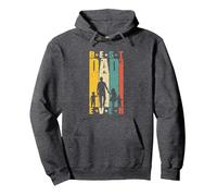 Padre de 3 Regalos de niños Best Dad Cubed Dad to The Third Sudadera con Capucha, Unisex para Adultos, Jaspeado Oscuro, M