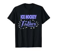 Padre de Hockey sobre Hielo - Jugador de Hockey sobre Hielo Camiseta gráfica económica, Hombre, Negro, S
