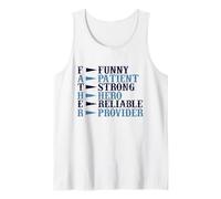 Padre Definición Divertida Fuerte Héroe Feliz Papá Papá Marido Camiseta sin Mangas