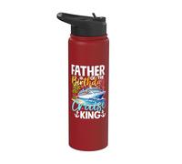 Padre del Cumpleaños Cruise King Birthday Boy Party Stainless Steel Insulated Water Bottle