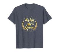 Padre del Novio: Mi Hijo encontró a su Reina Camiseta, Hombre, Azul Jaspeado, L