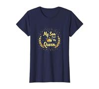 Padre del Novio: Mi Hijo encontró a su Reina Camiseta, Mujer, Azul Marino, L