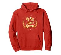 Padre del Novio: Mi Hijo encontró a su Reina Sudadera con Capucha, Unisex para Adultos, Rojo, L