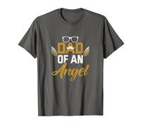 Padre Día del Padre Papá of an Angel papá Camiseta, Hombre, Asfalto, XXL