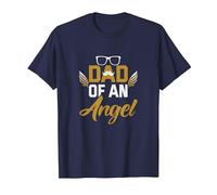 Padre Día del Padre Papá of an Angel papá Camiseta, Hombre, Azul Marino, XXL