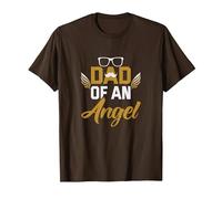 Padre Día del Padre Papá of an Angel papá Camiseta, Hombre, Marrón, XXL