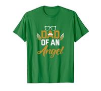 Padre Día del Padre Papá of an Angel papá Camiseta, Hombre, Verde Kelly, XXL