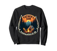 Padre e hijo Camping Partners For Life Camper Dad Papa Fun Sudadera