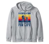 Padre e hijo, compañeros de equitación por igual - Dirt Bike Sudadera con Capucha