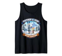Padre E Hijo Esquiamos Juntos Esquiador Esquí Papá Niño Coincidencia Camiseta sin Mangas