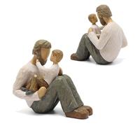 Padre e hijo Estatua Familia State Home Decor Sculpture Gift For Padre de hijo para papá adecuado para crear un ambiente acogedor