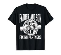Padre E Hijo Fijación Socios - Auto Mechanic Car Guy Camiseta gráfica económica