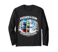 Padre E Hijo Juntos Snowboard Snowboard Papá Niño Manga Larga