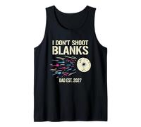 Padre Esperando revelación de género Baby Shower Papá EST 2027 Camiseta sin Mangas