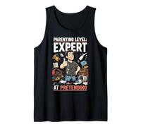 Padre Experto en Aparentar Humor Gracioso Crianza Camiseta sin Mangas