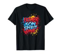 Padre Hijo Espíritu Uno Familia Cristiana Fe Unidad Salpicadura Camiseta