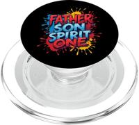 Padre Hijo Espíritu Uno Familia Cristiana Fe Unidad Salpicadura PopSockets PopGrip para MagSafe
