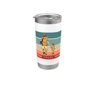 Padre-Hijo Vínculo de Fútbol Familia Padre e Hijo Pasión Vaso térmico de acero inoxidable de doble pared