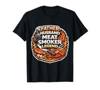 Padre Marido Carne Fumador Leyenda Divertido Papá BBQ Brisket Broma Camiseta