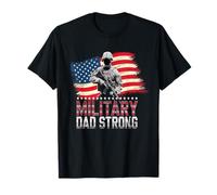 Padre militar fuerte | Padre veterano de las Fuerzas Armadas Patrióticas Camiseta