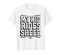 Padre Mutton Bustin Mi Hijo Monta Ovejas Rodeo Vaquero Humor Camiseta
