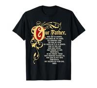 Padre Nuestro que Arte en el Cielo Oración Católica Camiseta