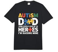 Padre Orgulloso del Hijo héroe Autista Conciencia sobre el Autismo Papá Hijo Comfort Colors Adult Heavyweight T-Shirt
