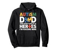 Padre Orgulloso del Hijo héroe Autista Conciencia sobre el Autismo Papá Hijo Sudadera con Capucha