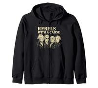 Padres Fundadores Rebeldes Con Causa Patriótico Punk Rock Sudadera con Capucha