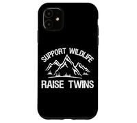 Padres Gemelos Apoyo Divertido Vida Silvestre Criar Niños Carcasa para iPhone 11