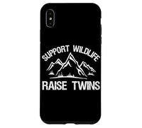 Padres Gemelos Apoyo Divertido Vida Silvestre Criar Niños Carcasa para iPhone XS MAX