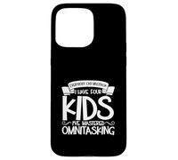 Padres multitarea: cuatro hijos Carcasa para iPhone 15 Pro Max