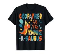 Padrino de la fiesta de dinosaurios de 2º cumpleaños One-A-Saurus Camiseta