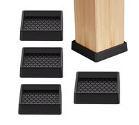 Pads - 4 Piece Non-Slip Furniture Cups, Silicone Caster Stoppers, Hardwood Floor Protectors for Bed Couch Cabinet Chair Table Use, Appliance Mover Sliders, Multi Color