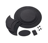 Pads de mudos de batería, 10 Piezas/Set Bass Snare Drum Sound Off Mutes, Juego de Almohadillas de mues de práctica de Tambores, Cinco Tambores Tres platillos Jazz bater Silencer para Sala de