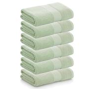 PADUANA | Pack 6 Toallas Tocador 30x50 Aguamarina 100% algodón Peinado - Toalla Secado Suave, rápido y máxima absorción - Disponible Toalla tocador, Toalla Lavabo, Toalla Ducha y Toalla Baño
