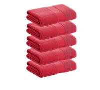 PADUANA | Pack 6 Toallas Tocador 30x50 Granate 100% algodón Peinado - Toalla Secado Suave, rápido y máxima absorción - Disponible Toalla tocador, Toalla Lavabo, Toalla Ducha y Toalla Baño