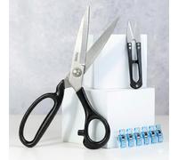 PADUNE® Tijeras de Costura Profesional para Tela - Kit Costura con Tijeras de Sastre de Precisión, Cortahilos Costura y 6 Pinzas para tela, Patchwork - Fabric Scissors para Manualidades y Costura