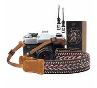 'Padwa Lifestyle Camera Strap - 1.5'' Cowhide Head Shoulder Neck Strap,Retro Jacquard Embroidery Multi-pattern camera straps'