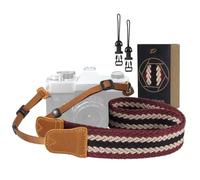 'Padwa Lifestyle Camera Strap - 1.5'' Cowhide Head Shoulder Neck Strap,Retro Jacquard Embroidery Multi-pattern camera straps'