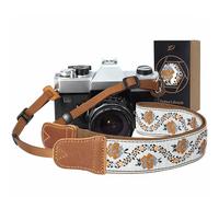 'Padwa Lifestyle Camera Strap - 1.5'' Cowhide Head Shoulder Neck Strap,Retro Jacquard Embroidery Multi-pattern camera straps'