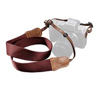 Padwa Lifestyle Correa para cámara - 1.5" de ancho Crazy Horse Cowhide Head Camera Straps,Correas ajustables de algodón tejido para fotógrafos y todas las cámaras DSLR (Rojo Borgoña)