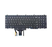 PAEBAI+ Retroiluminación de teclado de repuesto para Dell Latitude E5550 E5570 5580 5590 5591, Precision 3510 3520 7510 7520 7710 7720 Series Laptop con puntero US Layout Back Light Teclado para