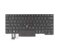 PAEBAI+ Teclado de repuesto para Lenovo Thinkpad E480 T480S L480 L380 E485 E490 E495 R480 L390 T490 T495 P43S, diseño de EE. UU. con puntero de marco, sin retroiluminación