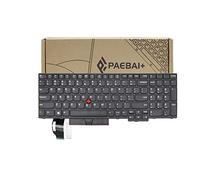 PAEBAI+ Teclado de repuesto para portátil Lenovo ThinkPad E580 E585 L580 E590 E595 L590 T590 P52 P72 P53 P73 T15 P15S, con puntero de marco sin retroiluminación diseño de EE. UU