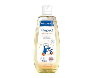 PAEDIPROTECT Aceite de cuidado para bebés y niños, 200 ml, aceite para bebés con aceite de almendras para pieles jóvenes, aceite corporal para cuidado suave de la piel y limpieza en la zona del pañal