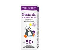 PAEDIPROTECT Crema solar facial SPF 50+ 30 ml, protector solar facial 50, apoya la formación de colágeno, protección solar sin perfume, sin microplástico, suaviza las irritaciones de la piel, vegana